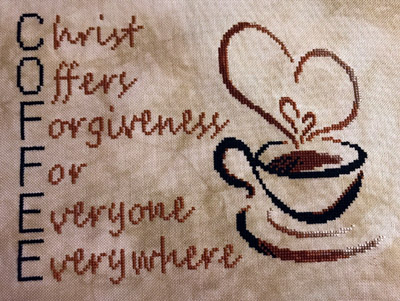 COFFEE stitched by Tamara Suttle